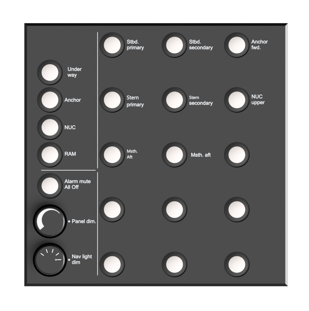 Compact control panel for NLC, 15 ch, light dim